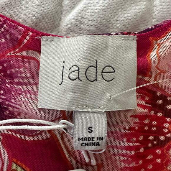 Jade Johnny Was Top Womens Small Pink Gloriana Mesh Tee Fitted Feminine Coquette - Picture 6 of 14